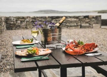 Al fresco dining at Monks Ballyvaughan Seafood Restaurant & Bar, Co Clare