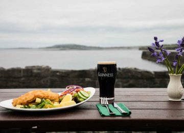 Al fresco dining at Monks Ballyvaughan Seafood Restaurant & Bar, Co Clare